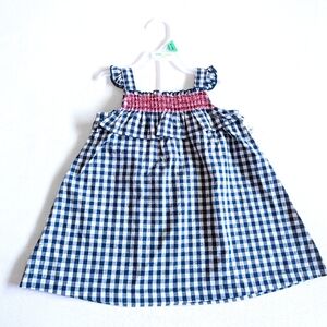 2/$15 NWT Carter's Child of Mine 6-9 month baby girl gingham check dress outfit